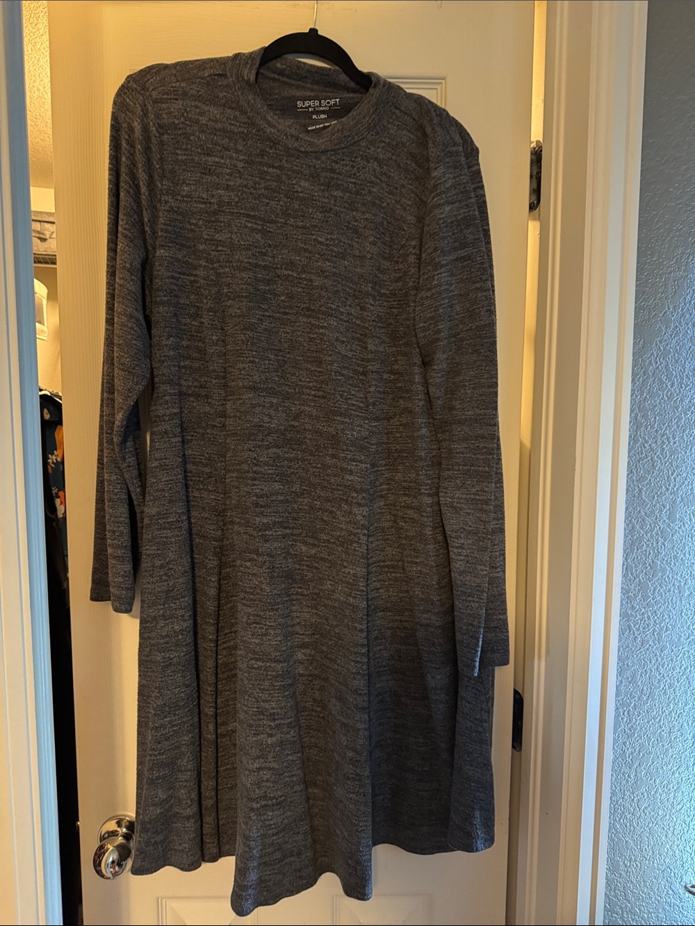 torrid Heathered Gray Long Sleeve Knit Dress